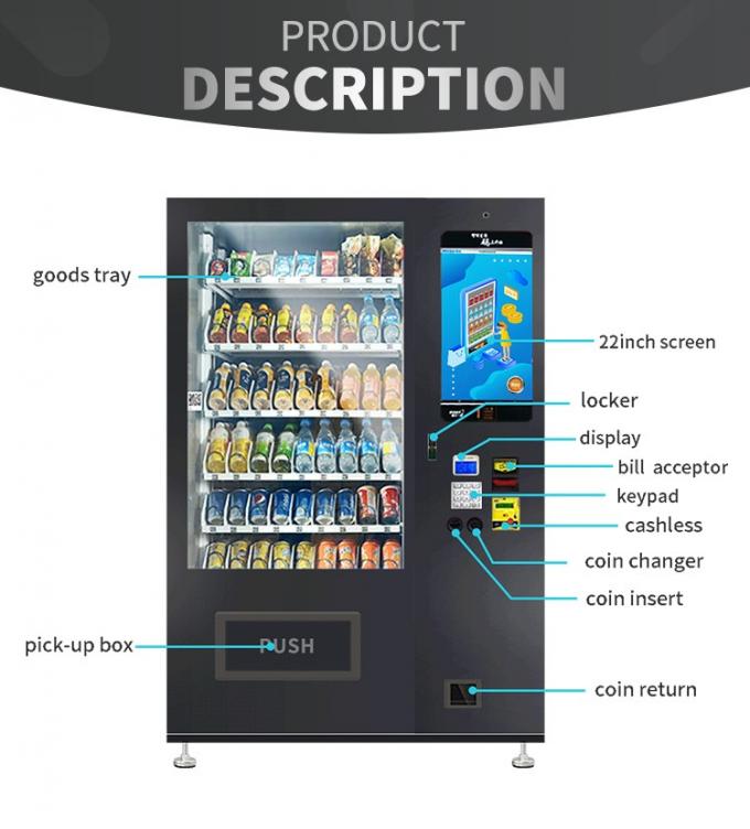 Verre trempé adapté aux besoins du client de Logo Automatic Vending Machine Double pour des nourritures et des boissons