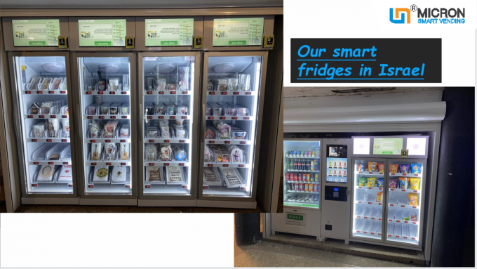 Distributeur automatique de gymnase pour vendre la vente de réfrigérateur de fruit frais de boissons d'énergie avec le lecteur de cartes