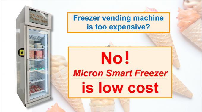 Système de refroidissement de congélateur de distributeur automatique de crème glacée avec le lecteur de cartes d'écran tactile dans le mail