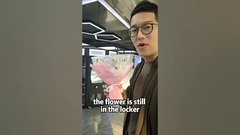 Les fleurs fraîches vendues à l'automate.