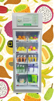 Distributeur automatique de produits agricoles de légume fruit de fruit frais avec l'écran tactile de système de refroidissement