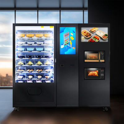 Options saines pour les boissons froides et les distributeurs automatiques de nourriture chaude en noir