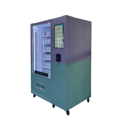 Machine à vendre de nourriture surgelée à cadre métallique personnalisable avec autocollants optionnels et capacité 350-600