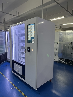 Machine à vendre de nourriture surgelée à cadre métallique personnalisable avec autocollants optionnels et capacité 350-600