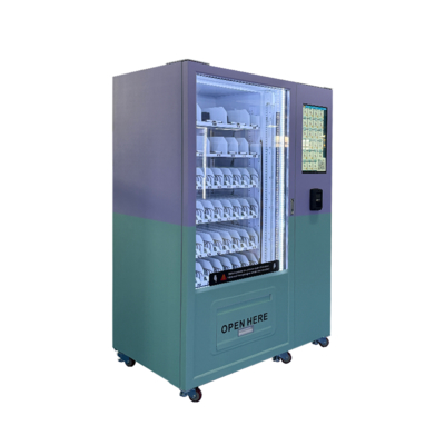 Machine à vendre de nourriture surgelée à cadre métallique personnalisable avec autocollants optionnels et capacité 350-600