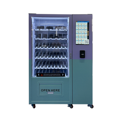 Machine à vendre de nourriture surgelée à cadre métallique personnalisable avec autocollants optionnels et capacité 350-600