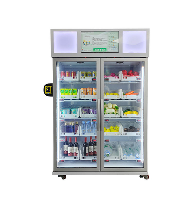 L'oeuf R290 de fruits de mer a frigorifié la vente de réfrigérateur de Smart de distributeur automatique avec le lecteur de cartes