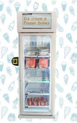 Distributeur automatique de réfrigérateur d'OS Smart d'Android pour le système de refroidissement de fruit d'oeufs de congélateur végétal de viande