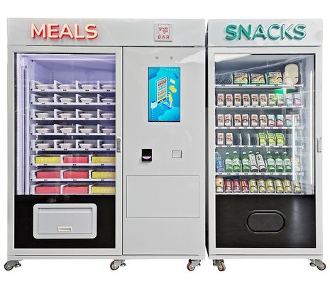 Vendeuse automatique de repas cuits avec lecteur de cartes NAYAX pour vendre des collations, des glaces et des boissons