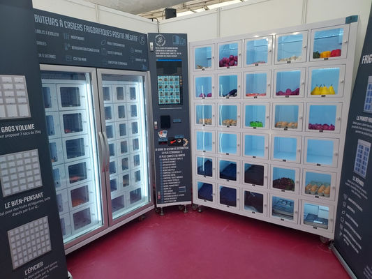 Vendeuse automatique de produits agricoles noirs avec gestion de la durée de conservation par des fonctionnalités de système de vente intelligent