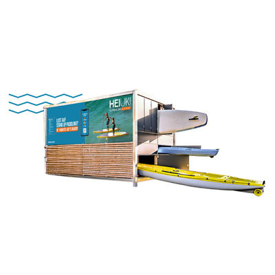 Distributeur automatique de SUP et kayaks pour la location de planches de SUP et de kayaks en libre-service pour les sports nautiques en extérieur