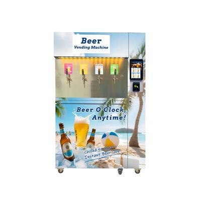 Automate de vente de bière fraîche froide 5-8°C avec 4 options de bière pour les bars et cafétérias