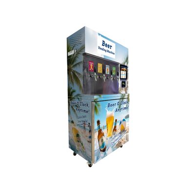 4G carte SIM/LAN machine à vendre de bière froide W97*D66*H205 Cm pour l'accès à Internet