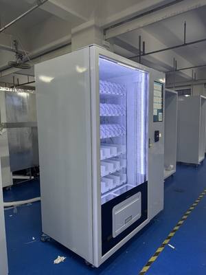 Machine à vendre de nourriture surgelée à cadre métallique personnalisable avec autocollants optionnels et capacité 350-600