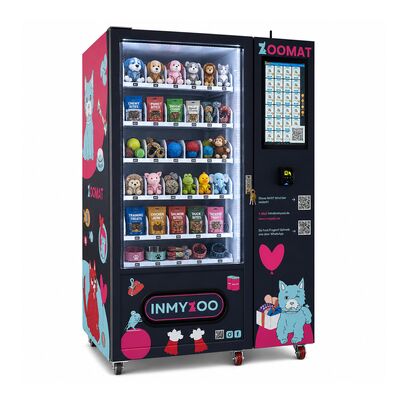 Vendeuse de fournitures commerciales pour animaux de compagnie avec système de casier latéral pour les aliments et les jouets pour animaux de compagnie