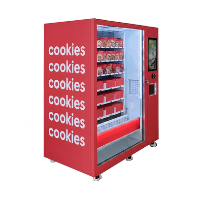 Distributeur automatique de biscuits entraîné par convoyeur avec kiosque à levage intelligent : distributeur automatique de boulangerie automatisé de nouvelle génération