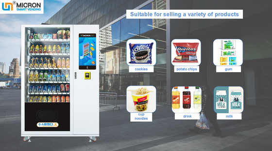 Le distributeur automatique de haute qualité de casse-croûte et de boissons, téléphone portable de soutien à télécommande, vérifient l'inventaire
