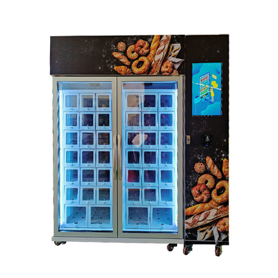 Le distributeur automatique de gâteau de tasse de pain de la nourriture 220V avec le système de refroidissement gardent le réfrigérateur futé frais